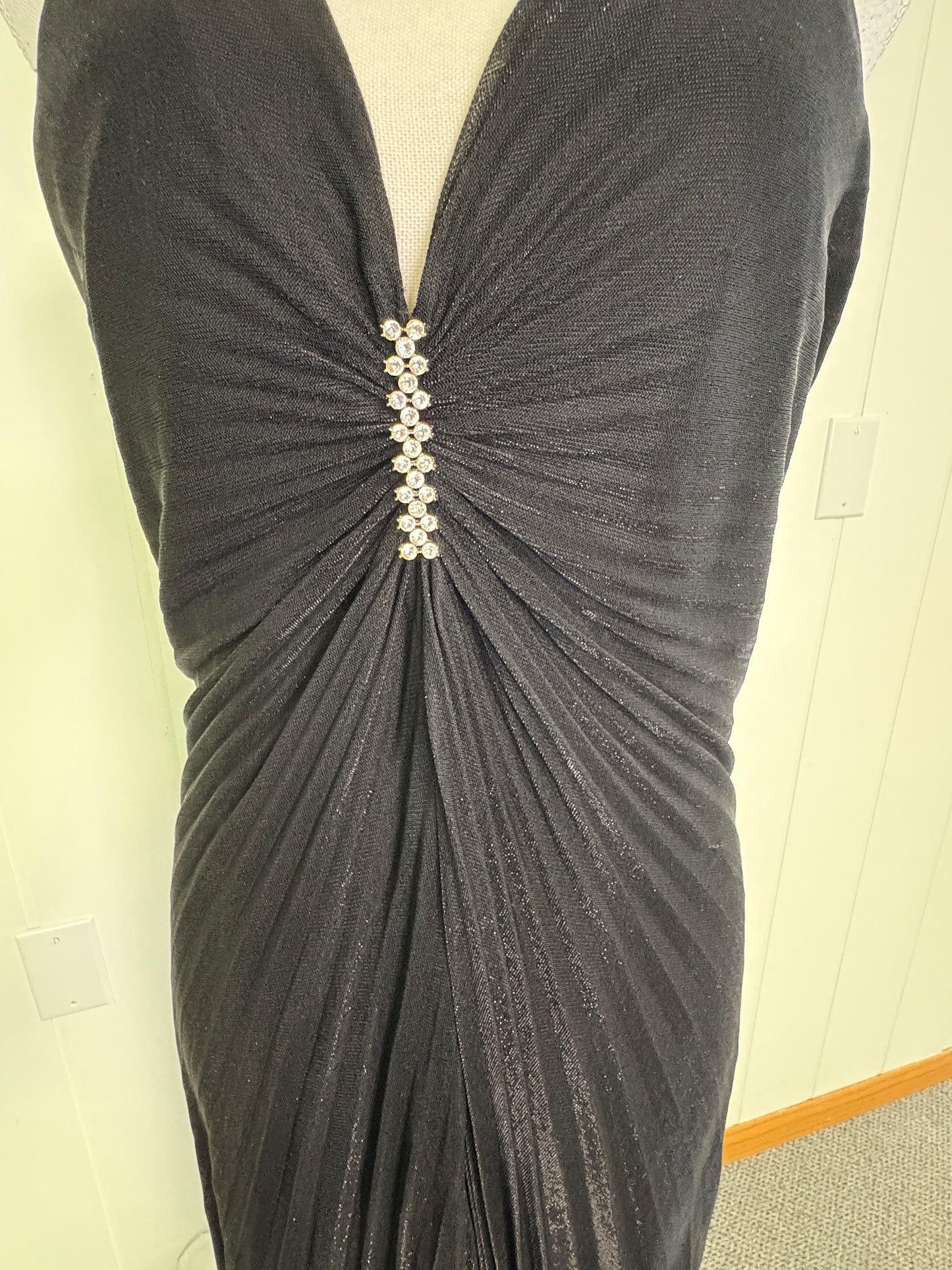 Formal Dress Sparkly Halter with Rhinestones