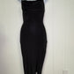 Formal Silk Dress Criss-Cross Back
