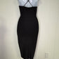 Formal Silk Dress Criss-Cross Back