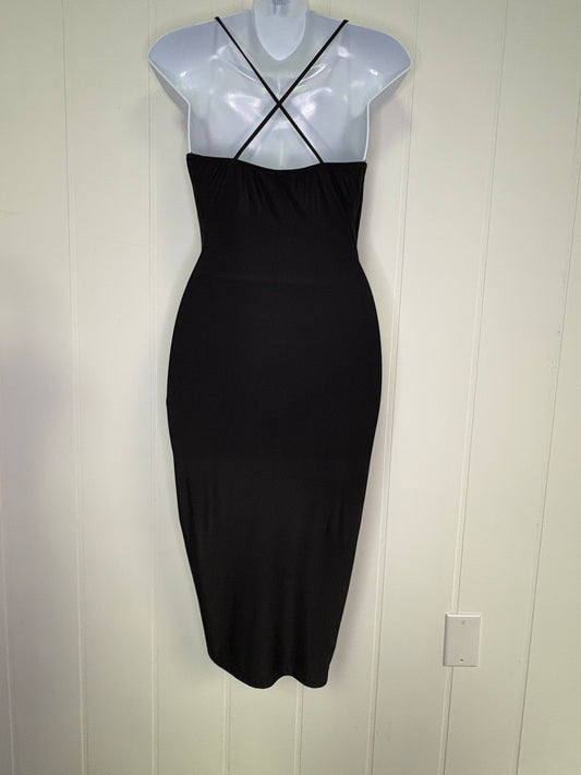 Formal Silk Dress Criss-Cross Back
