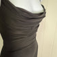Formal Silk Dress Criss-Cross Back