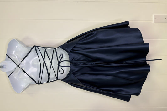 Formal Silky Dress with Mesh Underneath