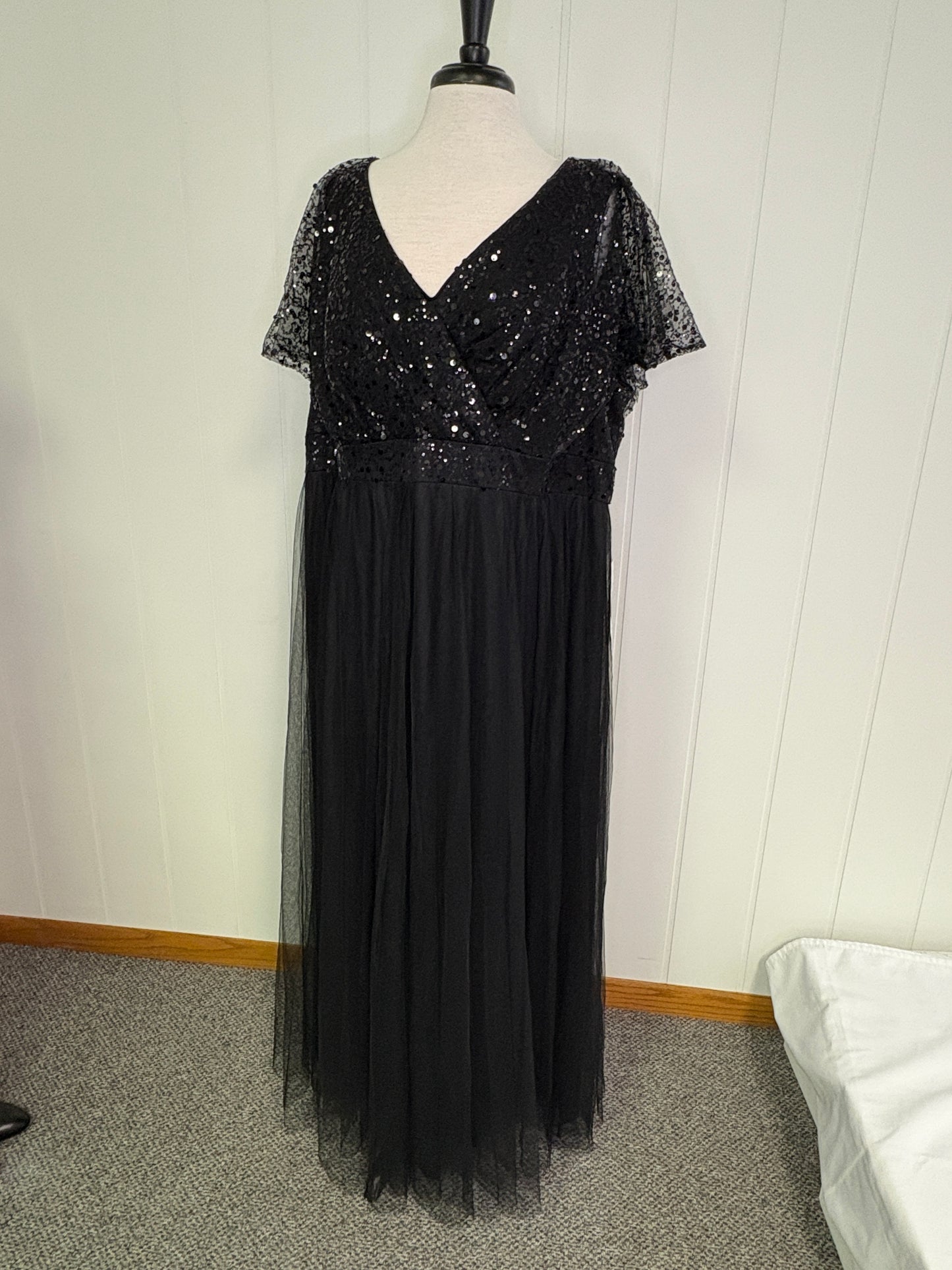 Formal Dress Sparkle Sequin with Tulle Bottom