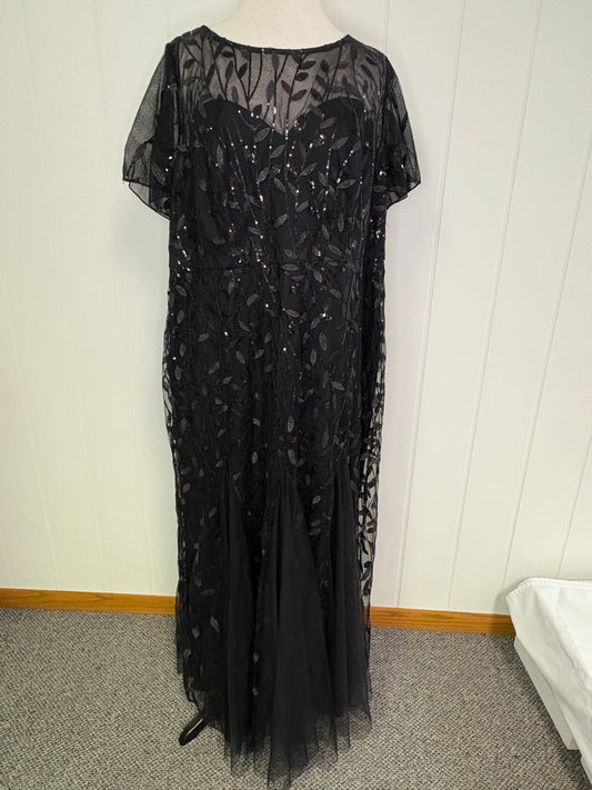 Formal Dress Sequin Leaves Mermaid Style