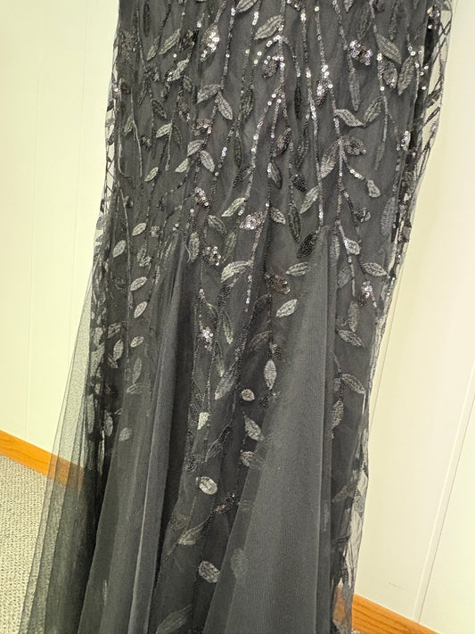 Formal Dress Sequin Leaves Mermaid Style