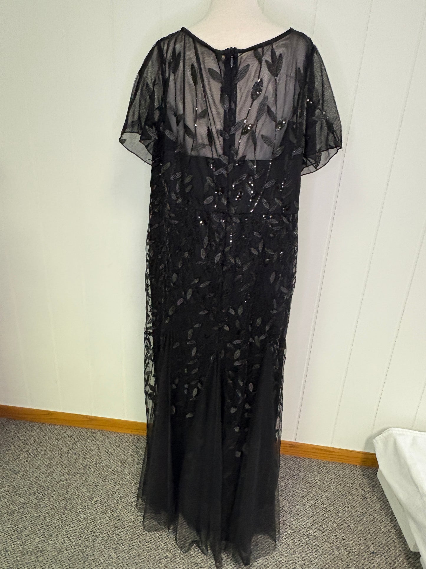 Formal Dress Sequin Leaves Mermaid Style