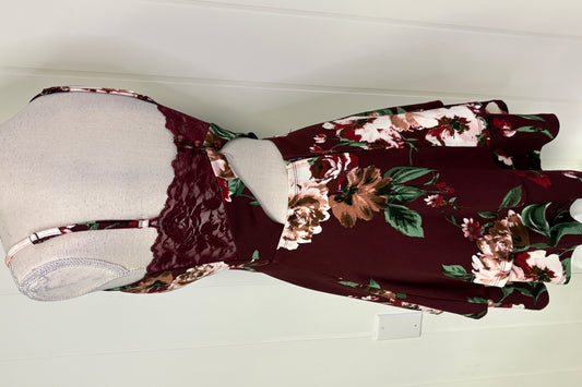 Formal Floral Dress Open Back