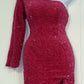Formal One Shoulder Sequin Dress