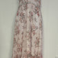 Formal Dress Floral Pearls with Ruffle Bottom