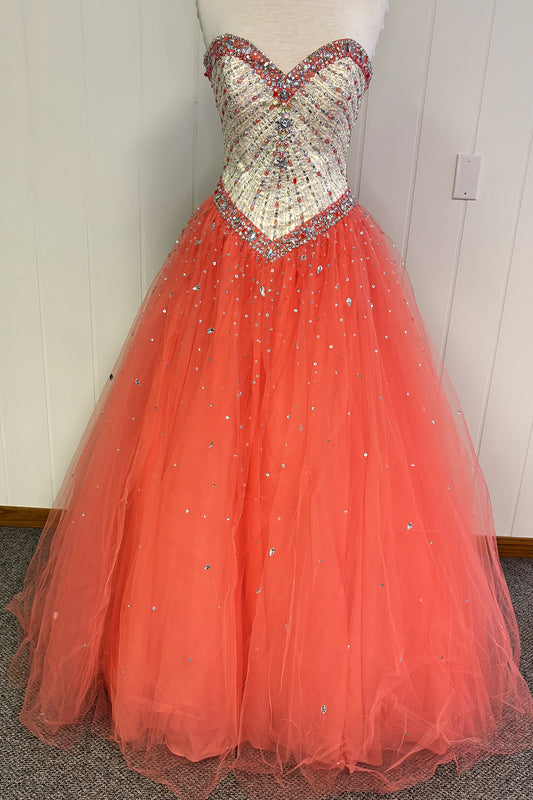 Formal Puffy Prom Dress Corset Style w/Beads