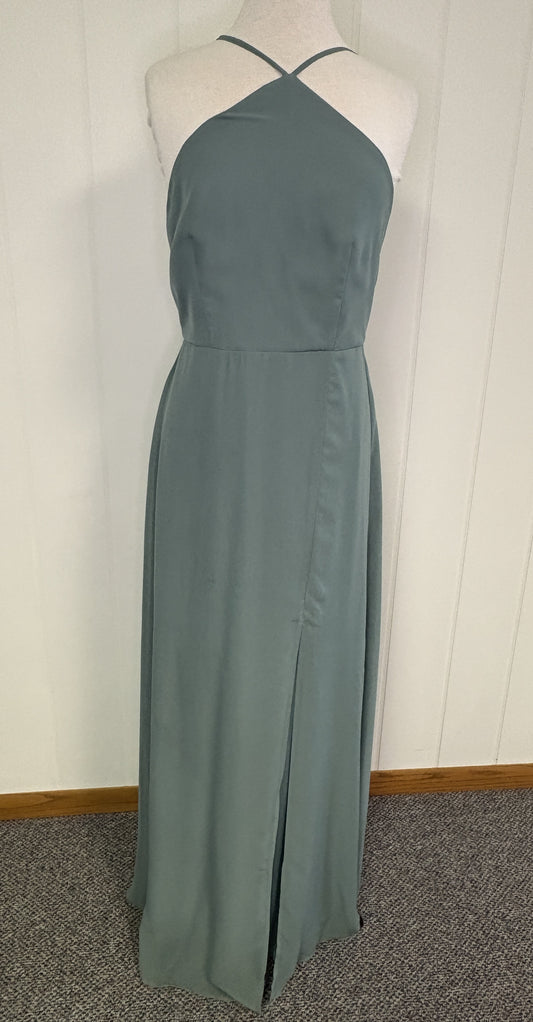 Formal Dress High Neck w/Leg Slit