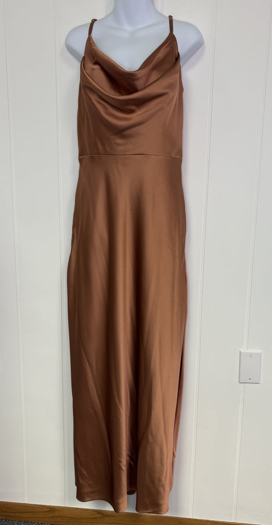 Formal Satin Dress w/Leg Slit