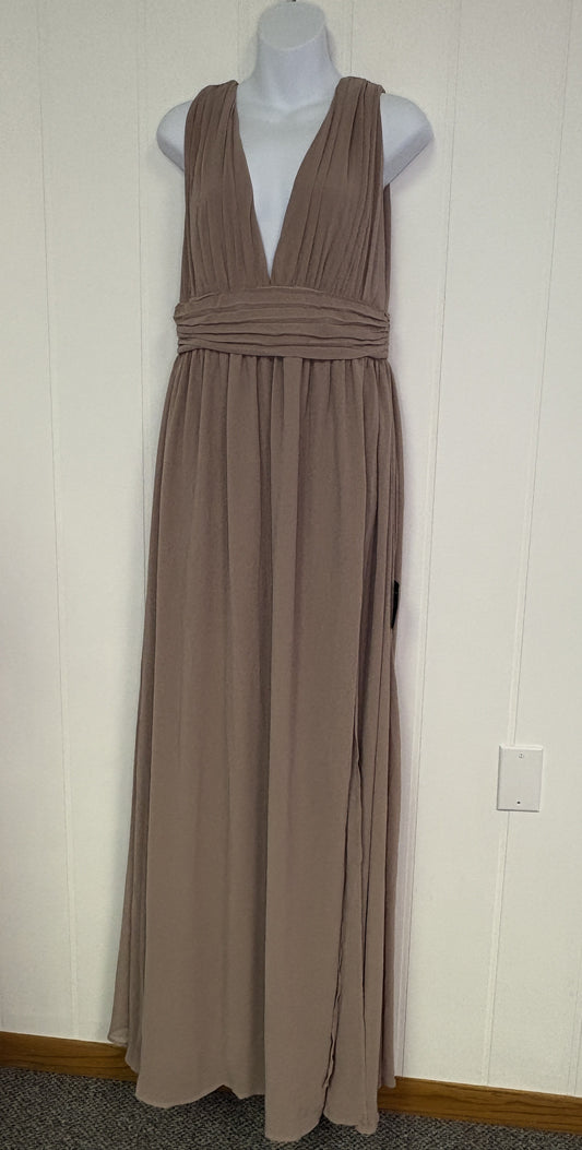 Formal Dress Sheer Overlay w/Leg Slit