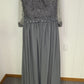 Mother of Bride Dress Mesh top w/Beaded Waist