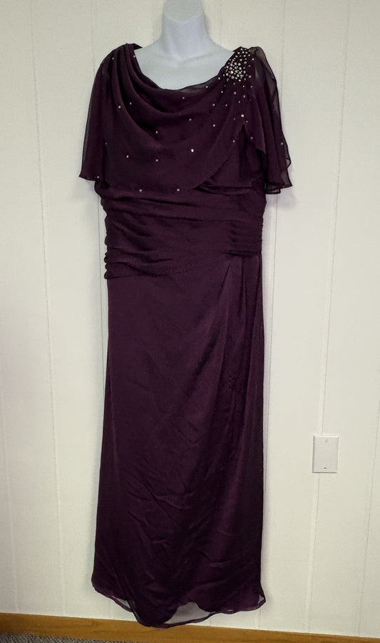 Formal Dress Sheer Overlay w/Rouching in Front