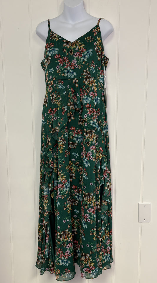 Formal Floral Dress w/Ruffle Sides