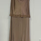 Formal 'Drop Waist' Floor Length Dress w/Scarf