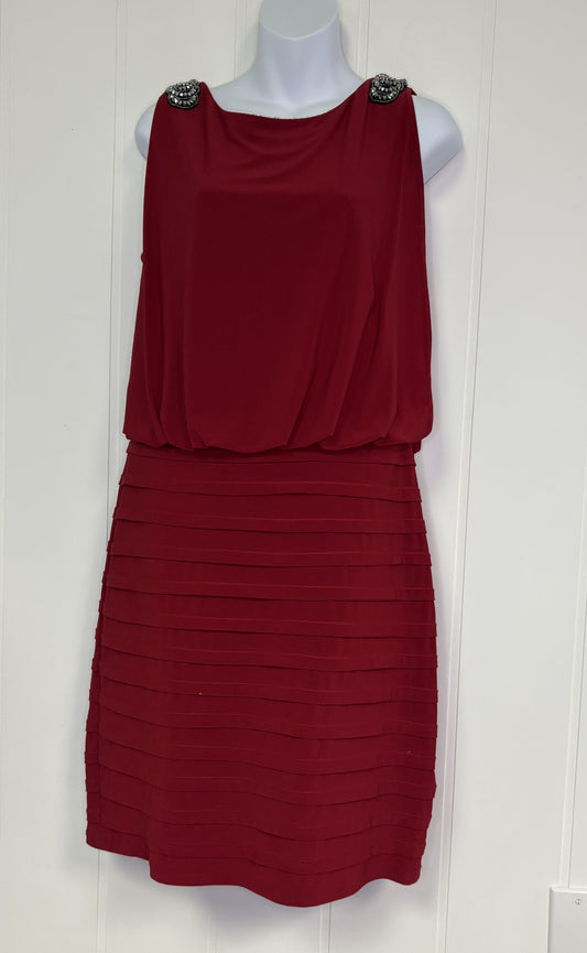 Formal Sleeveless Dress w/Blousant Bodice Style