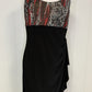 Formal Animal Print Dress w/Ruffle Side
