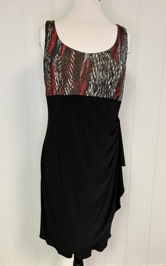 Formal Animal Print Dress w/Ruffle Side