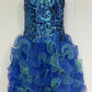 Formal Strapless Tulle Dress w/Sequined Top