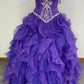 Formal Strapless Dress Puffy w/Bedazzled Top