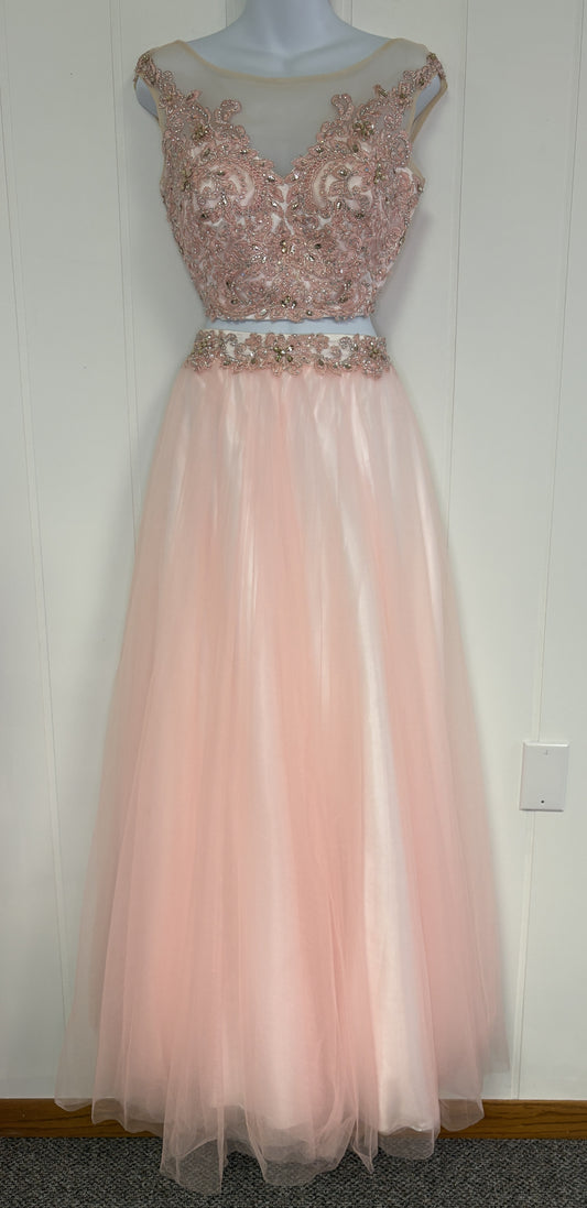 Formal 2pc Dress w/Bedazzle Top & Tulle Skirt