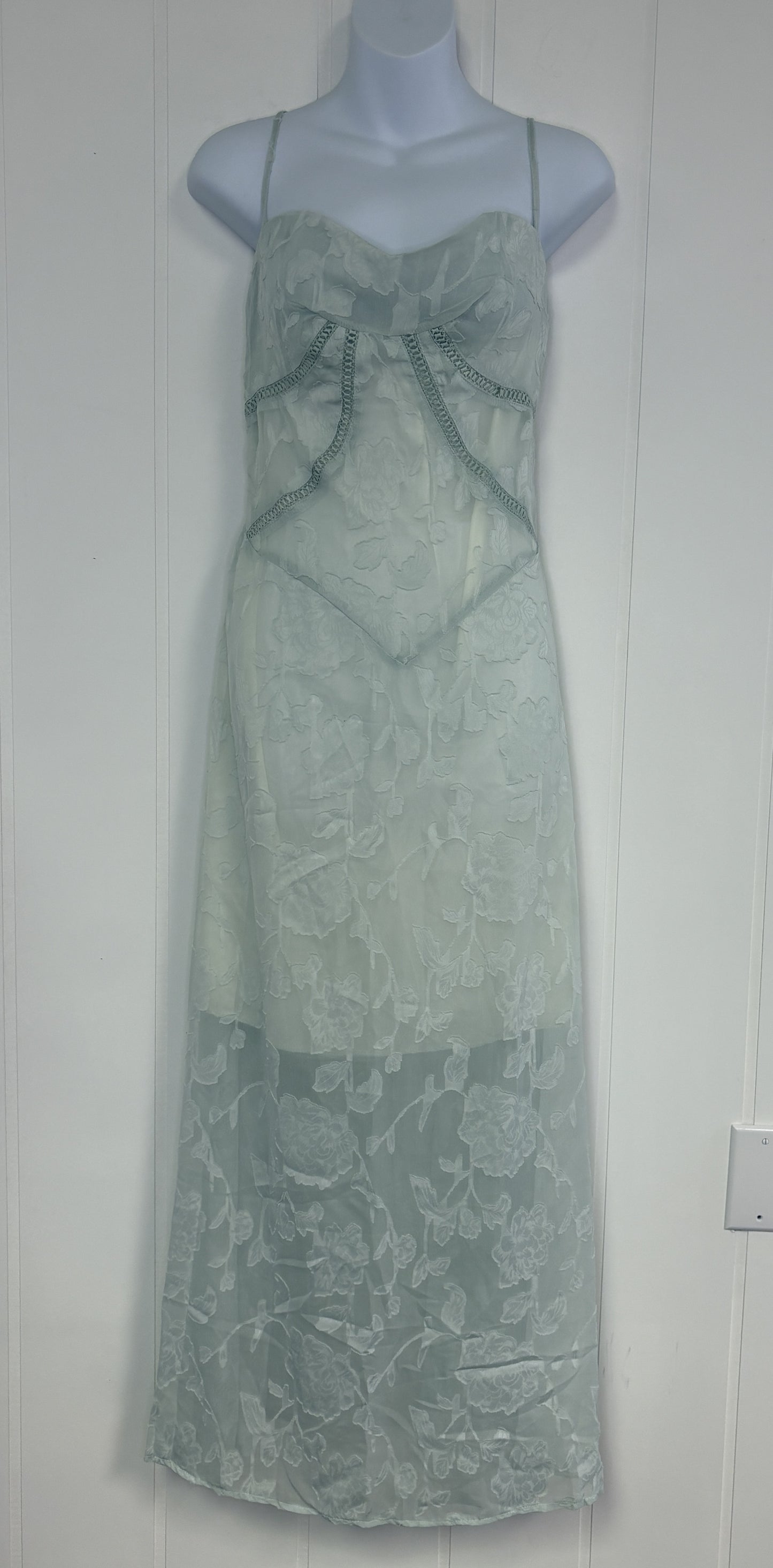 Formal Sheer Dress w/'Sweetheart' Neck