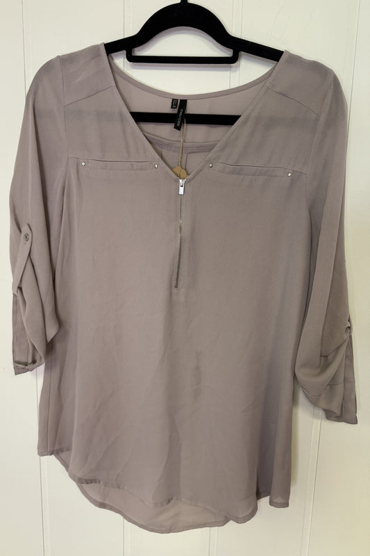 Half Zipper Blouse