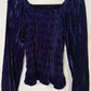 Velvet Smocked Crop-top