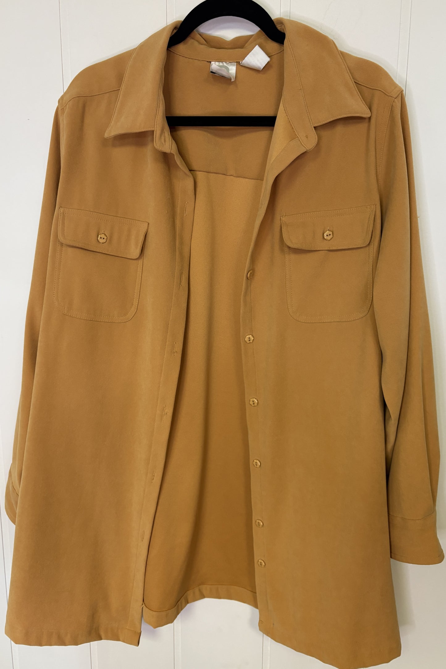 Suede Button-Down Jacket