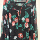 Floral Blouse w/Front Tie