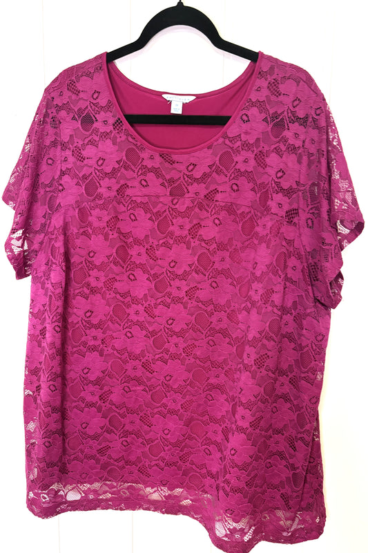 Lace Overlay Top