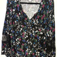 Knit Floral Top w/Lace Arms