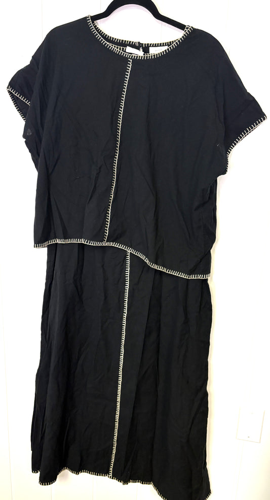 Side Slit Dress w/Over-Top