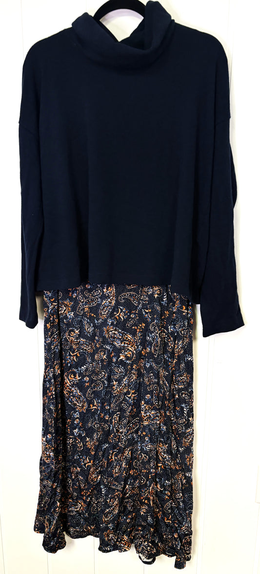 2pc Maxi Dress w/Paisley Sweater