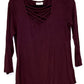 Flowy Knit Top w/Criss-Cross Front