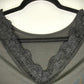 Stretch LS Top w/V-Cut Lace Back