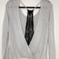 Stripe Knit Top w/Lace Back