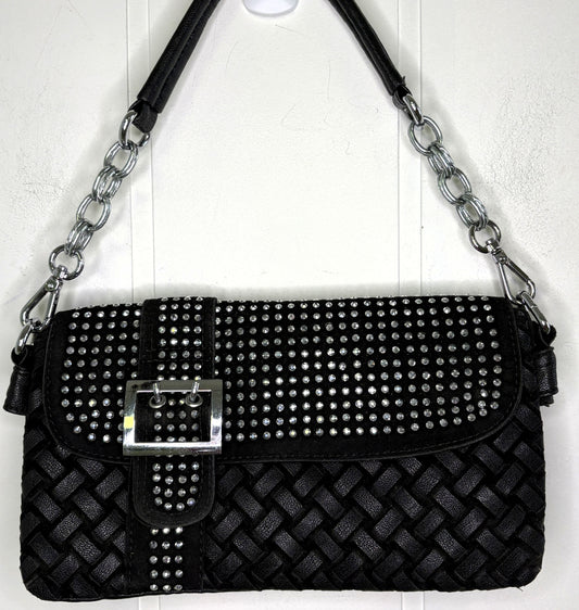 Chain-link Rhinestone Handbag