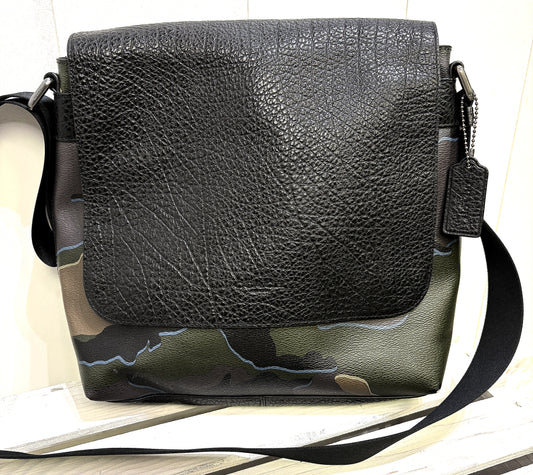 Coach Camo Leather 'Messenger' Bag