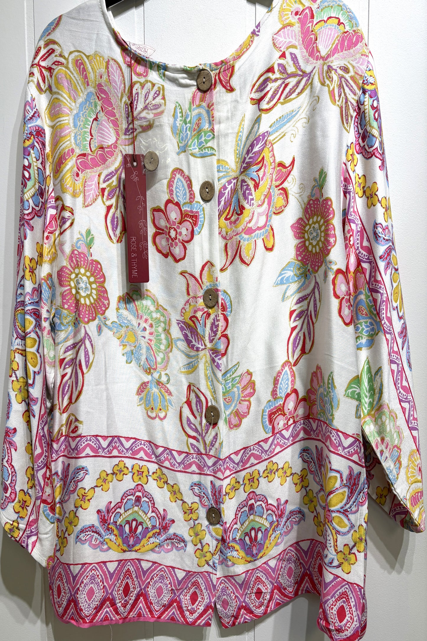 Rose & Thyme LS Floral Blouse
