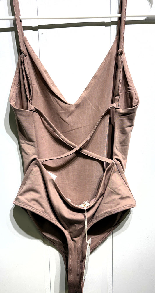 By Together Satin Open Back Bodysuit