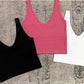 Free People Ribbed V-Neck Crop Tank