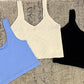 Freshwear Textured Cropped Tank Top