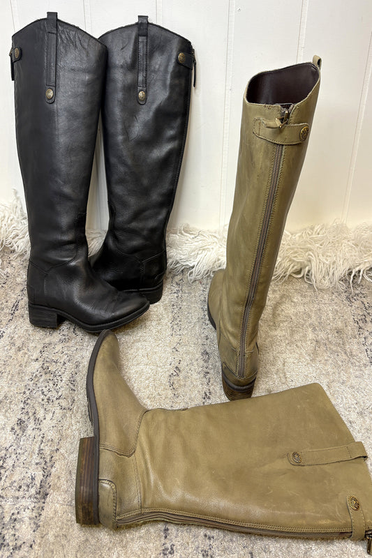 Sam Edelman Riding Boots w/Back Zipper