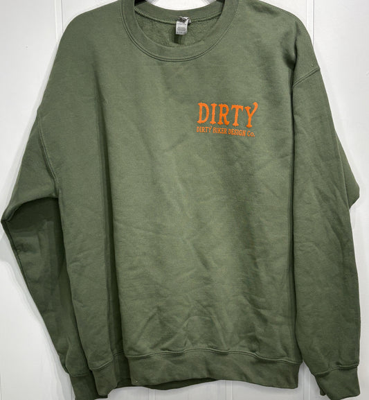 Gildan Dirty Biker Design Crewneck