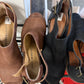 Lucky Brand Open Toe Leather Heels