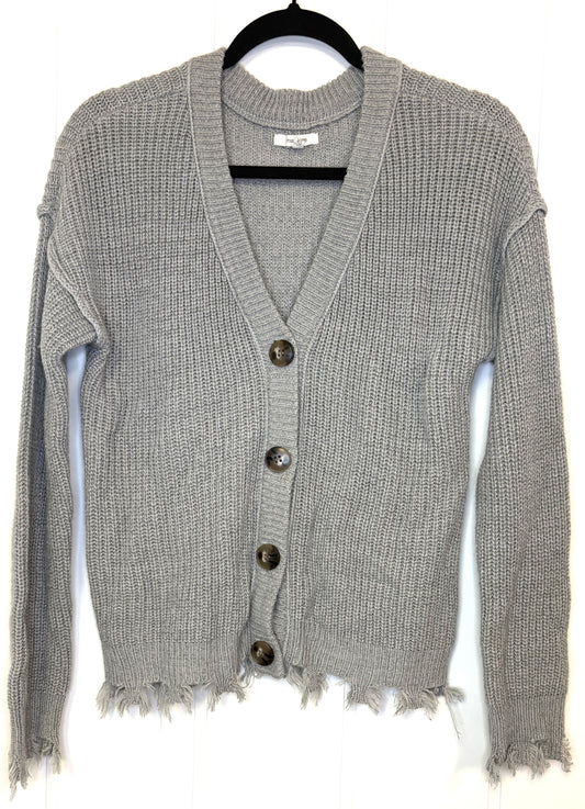 Cardigan w/Distressed Hem