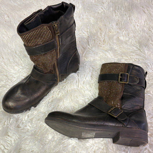 Bedazzled Leather Boots